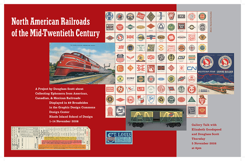 poster for gallery exhibit on North American Railroads of the 20th Century