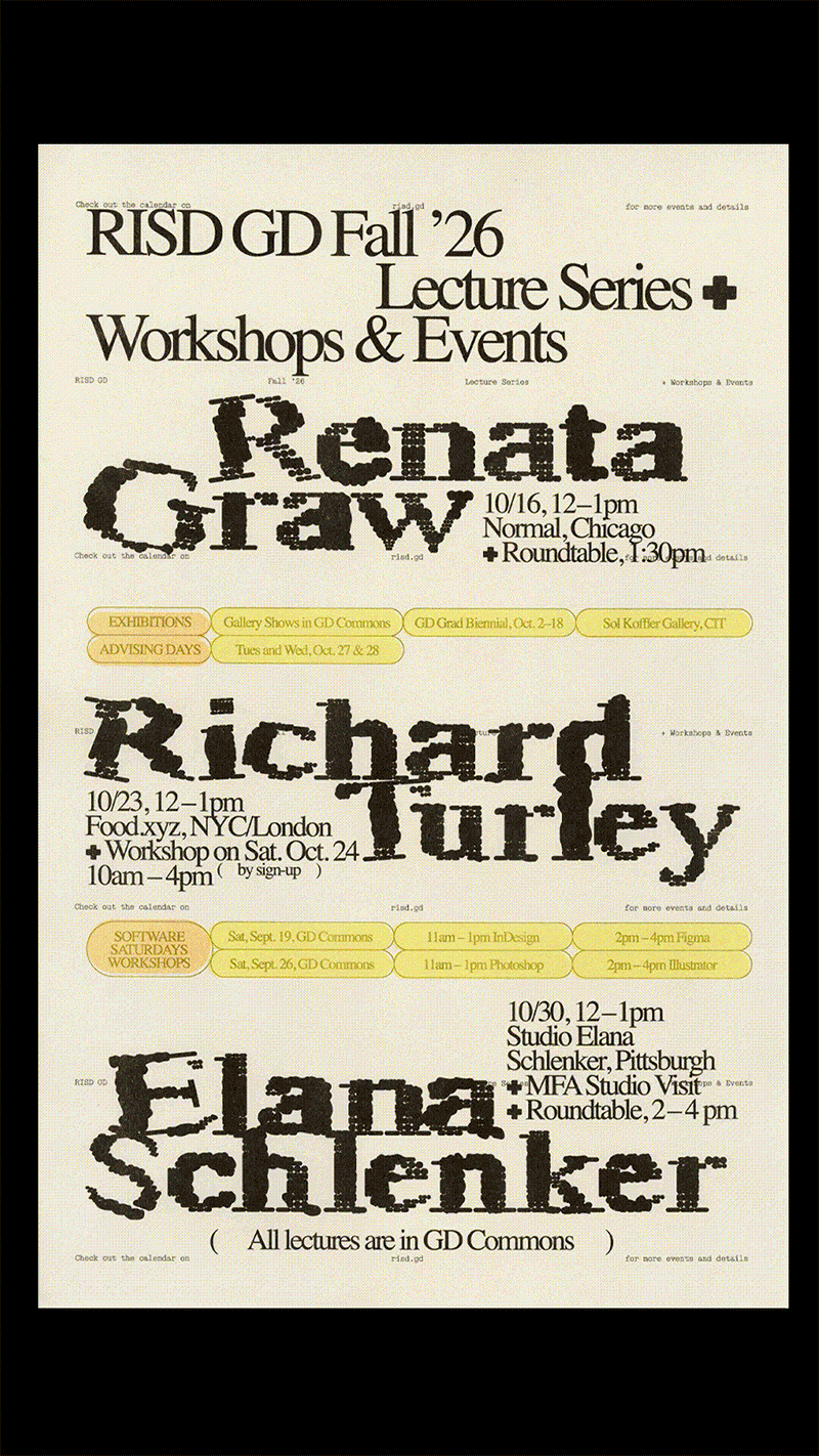 poster of fall 2026 lecture series at risd GD